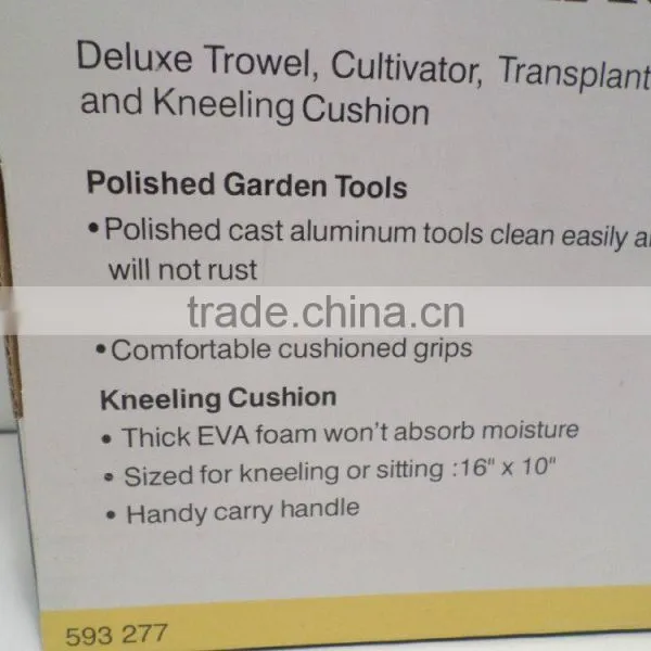 4-Pc Garden Tool Set Trowel/Cultivator/Transplanter/Kneeling Cushion photo-3