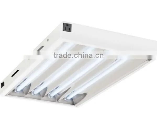 China Factory Wholesale Price Hydroponics Energy Saving T5 HO Fluorescent 2ft 24watt 4tube / 4lamp Aluminum Grow Light Fixture photo-2