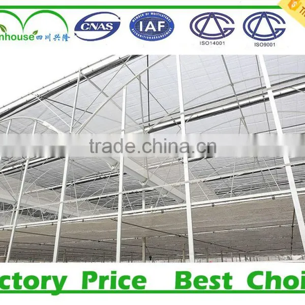 Large Size and Double Layer Inflation Film Multi Span Commercial Prefabricated Greenhouse photo-4