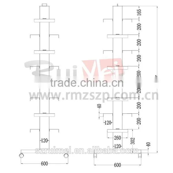 8 Tier Floor Standing Removable Display Furniture for Shoes Retail photo-5