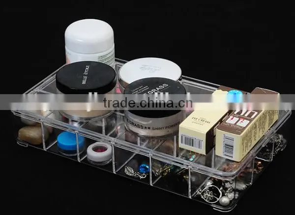 12&18 Lattices With Cover Clear Plastic Sundries Storage Box Jewelry Box photo-3