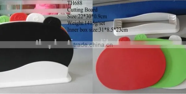 4pcs Plastic Color Coded Index Chopping Cutting Board With Non-slip Base la Planche photo-6