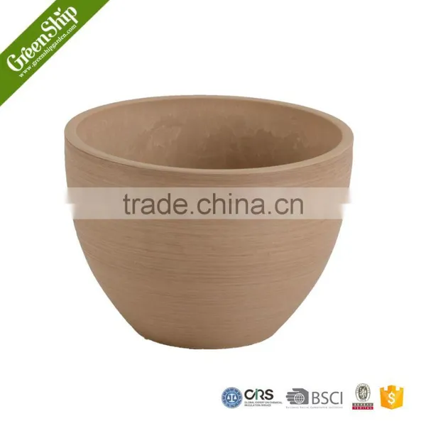 Coloful Wood Stone Garden Flower Pot photo-3
