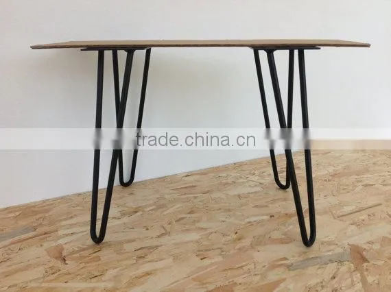 Metal Furniture Parts Solid Steel 16 Inch Twin Hairpin Leg Bench Bases photo-2