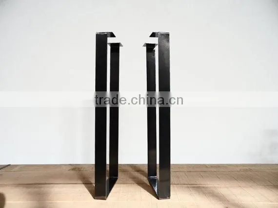 40 Inch Iron Black Matt Coated Flat Steel Bar Table Leg photo-3
