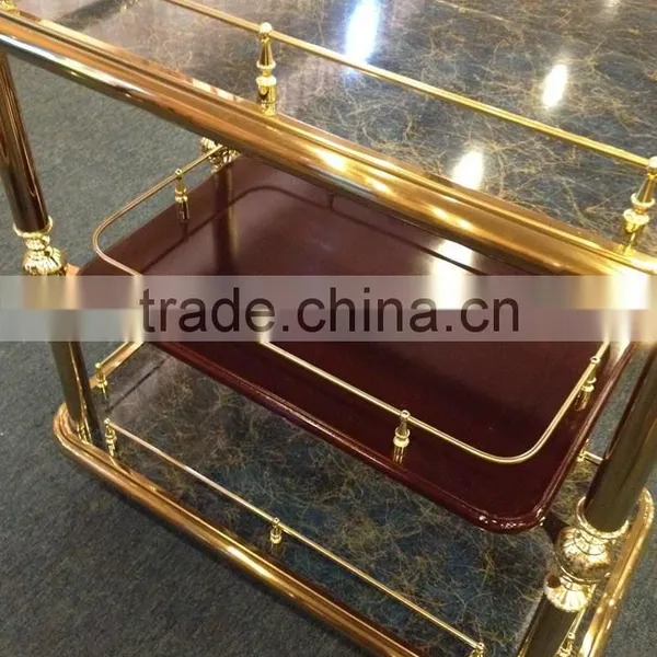 Luxury Stainless Steel Three Layers Liquor Trolley Food Trolley Service Trolley C-55 photo-5