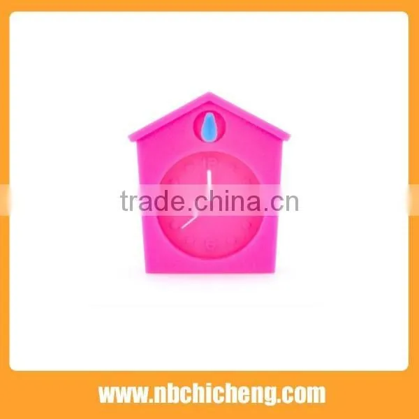 Houses Shape Small Needles Silicone Travel Alarm Clock photo-2
