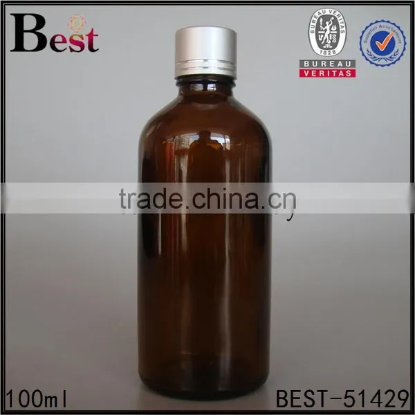 Essential Oil Amber Glass Vial Cosmetic 100ml Amber Glass Vial photo-6