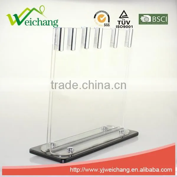 WC421K Premium Utility Acrylic Knife Holder New Design Great Kitchen Helper Knife Block Set photo-2