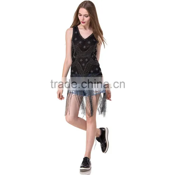 Domin Fashion Beading and Sequin Tops for Women 2016 photo-4