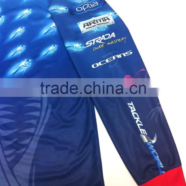 Sublimated Printing Custom Fishing Shirt, Buttons on Collar, Comfortable Rid Fabric on Wrist photo-3