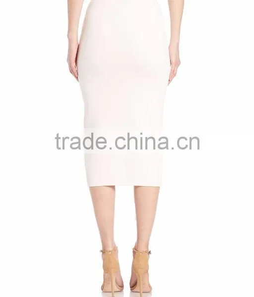 Wholesale Fitness Apparel For Women Wear Plain Dyed Floral Midi Pencil One Pace Package Buttock Solid Knit Skirt photo-4
