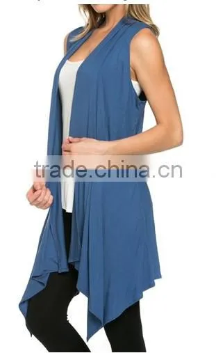 Cheap China Wholesale Clothing Women's Draped Open Front Jersey Knit Vest photo-6