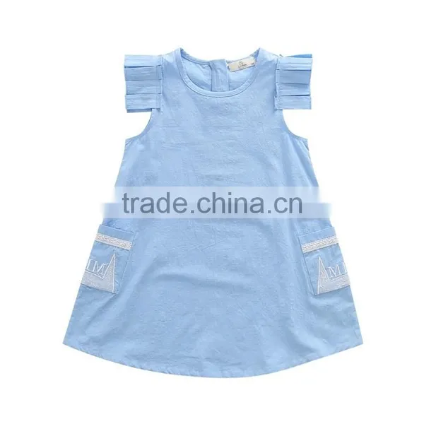 Customize Latest Fashion Casual Designer Little Girls Summer One Piece Dress photo-4