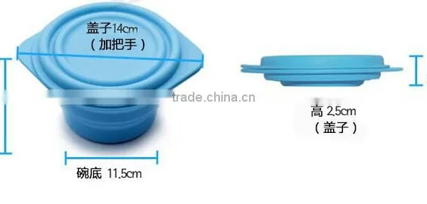 OEM, Many Colors,Silicone Baby Suction Bowls With Lid,kids Silicone Bowl photo-5