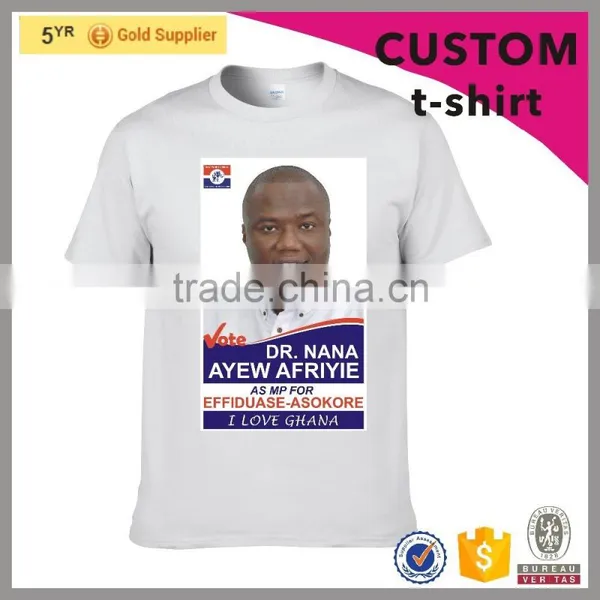 2016 NEW PRODUCT Custom Cheap White Cotton Election Campaign t Shirt photo-2