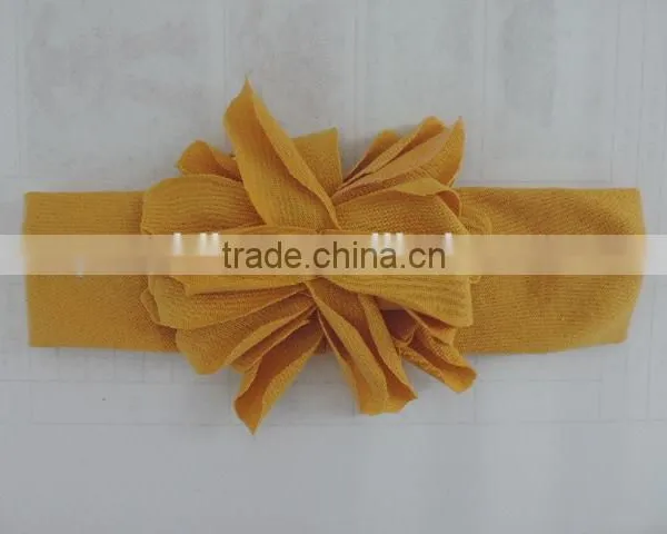 Wholesale Cute Baby Girls Hair Accessories Fancy Hair Bands Boutique Baby Girl Flower Cotton Fabric Elactic Headband for Kids photo-5