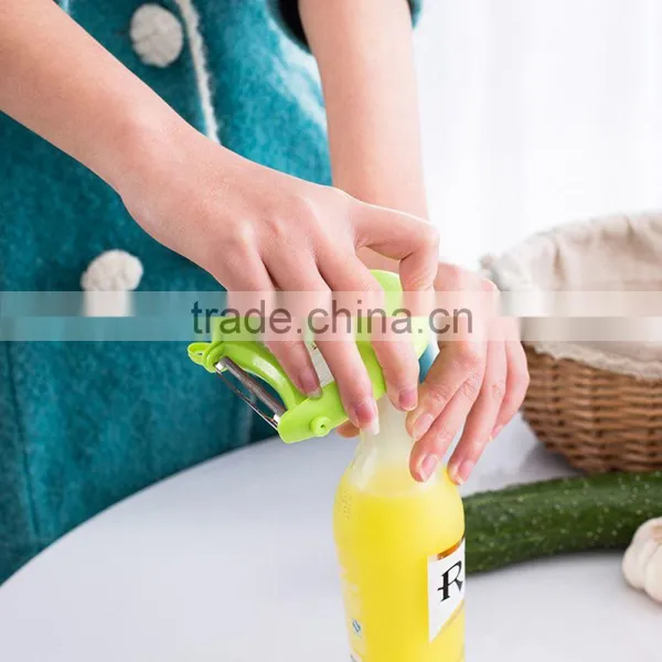3 In 1 Vegetable Peeler Cutter Potato Peeler Vegetable Fruit Turnip Slicer Cutter Bottle Opener With Cleaning Brush KC1349 photo-6