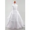 A-line Jewel Neck Sleeveless Embroidery Floor-length Flower Baby Dresses