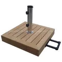 Teak Wood Cover Base With Grey Granite Inside