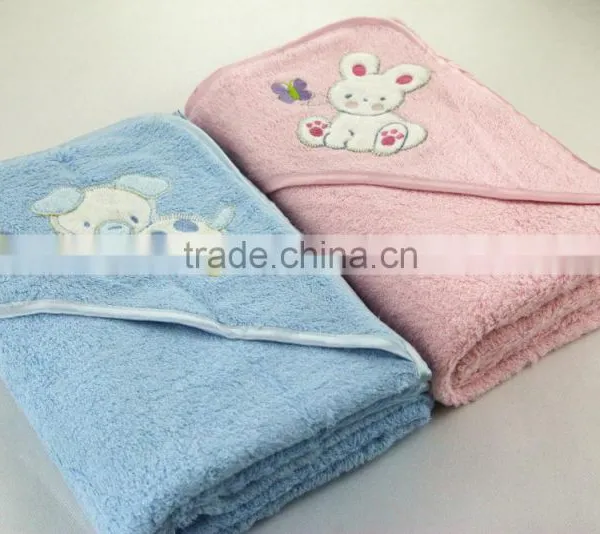 Knitted Bamboo Fiber Baby Hooded Towels photo-3