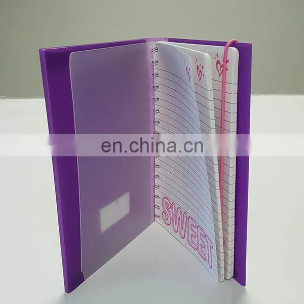 17*22*2cm Custom Made Printed Led Flashing Notebook Cheap Diary With Push Button photo-3