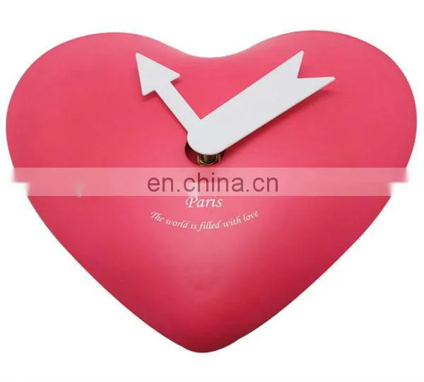 Pendulum Plastic Red Heart Clock photo-3