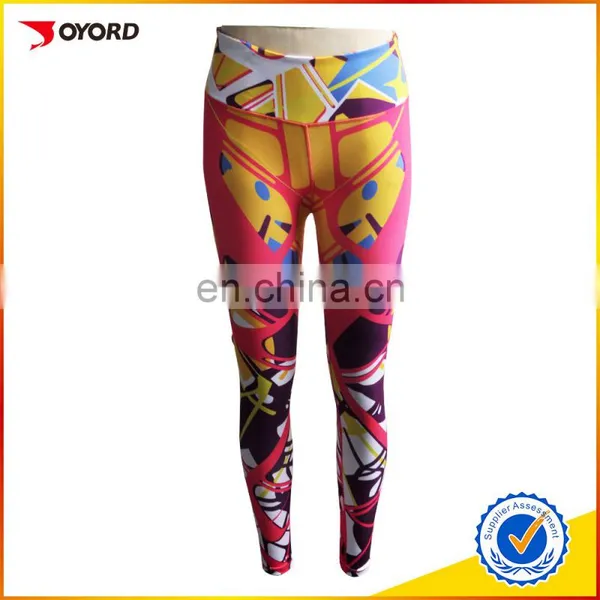 Digital Print Seamless Colorful Yoga Leggings Pants Womens With Custom Logo