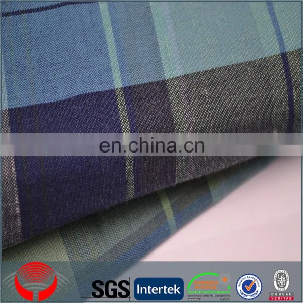Wholesale Check Linen Cotton Blend Plaid Fabric photo-4