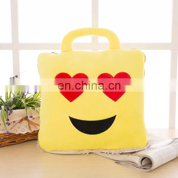 Square Type Plush Emoji Pillow Summer Quilt Plus Sofa Cushion photo-3