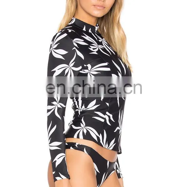 Low Moq Custom Sublimation Fashion Upf 50+ Women Long Sleeve Rash Guard photo-2
