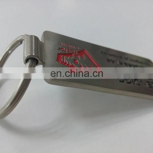 Zinc Alloy Casting Shiny Silver Plated Key Chain Customized Double Sided Key Chain With Specific Logo photo-6