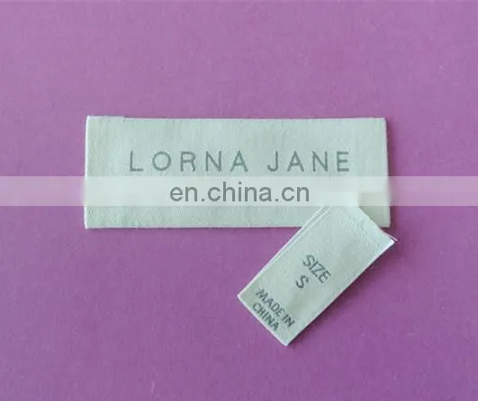 Natural Cotton Woven Label for Women and Men Clothing