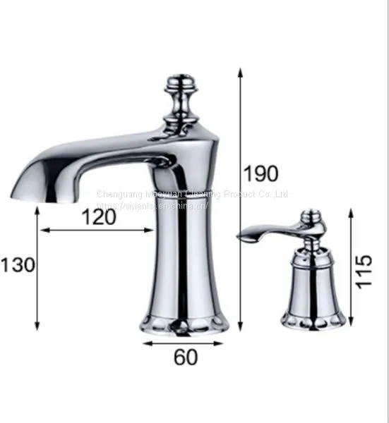 Wall Mounted Facuet Bathroom Mixer Tap Kitchen Facuet Mixer Taps Two Hole Facuet photo-5