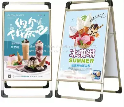 Aluminium alloy poster stand billboard type A AD stand folding display stand