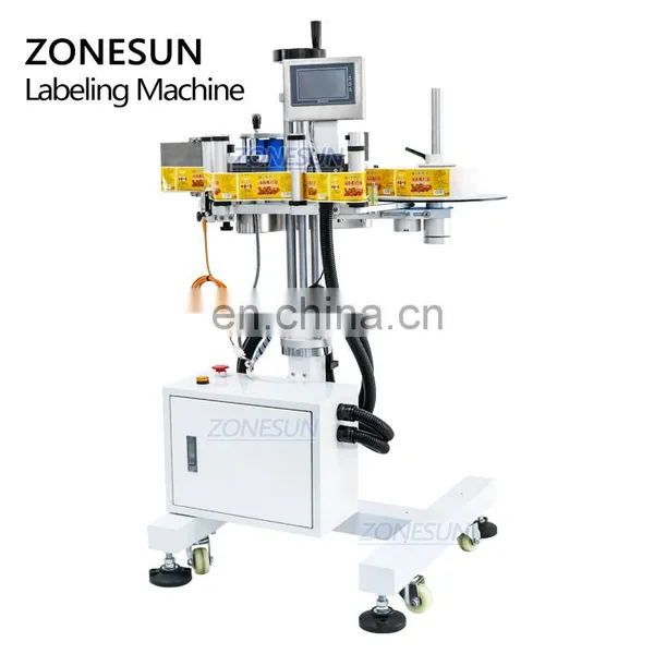 ZONESUN ZS-TB852 Water Sticker Automatic Line Side Bottle Labeling Machine For Carton Plastic Bucket Bottle photo-4