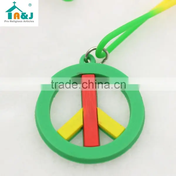 Peace Sign Sillicon Necklace photo-2