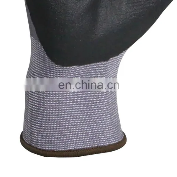 Anti Slip Oil Labor Construction Heavy Duty Working Nitrile Coated Customize Work Gloves photo-4