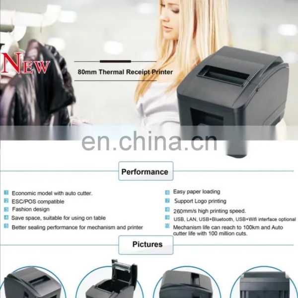 Mobile Thermal Receipt Printer For Android/ios/windows 80mm Max Black Charger Print Printer photo-5