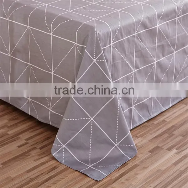 Fashion White Color Cotton Bedsheet Set Anchor Printed 4 Pcs Queen Size Kids Bedding Set photo-2