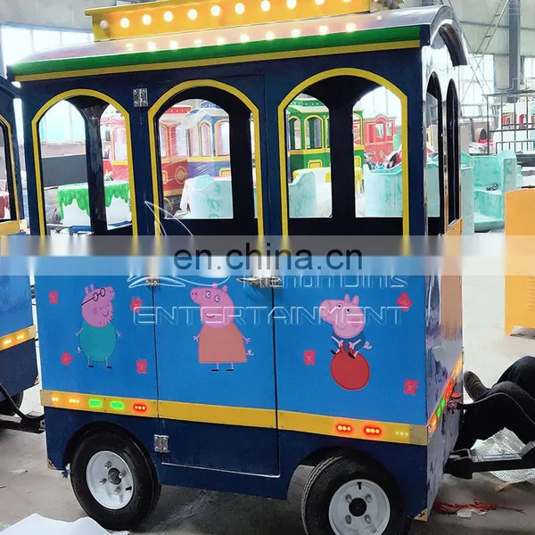 Funfair Rides Fiberglass Battery Operated Electric Trackless Tourist Train for Kids to Ride for Sale photo-4
