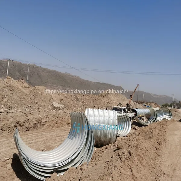 Galvanized drainage pipe assembled culvert metal pipe