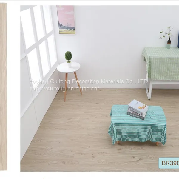 Wood Grain Vinyl Floor SPC Floor Plastic Back Dry Plastic Flooring Stone Plastic Sheet Flooring Foshan Nanhai Wholesale photo-5