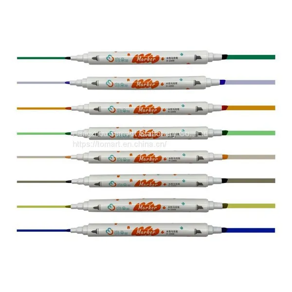 supplier custom colorful chisel tip water color pen stationary washable marker dual tip watercolor marker pen set