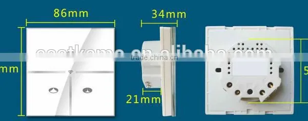 New Products Glass Touch Panel Wifi Switch for Hotel photo-3