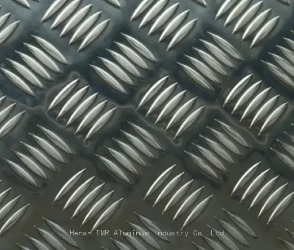 AA1060 H24 5-Bar Aluminum Chequered Plate - Lightweight & Anti-Slip Flooring for Marine & Industrial Use