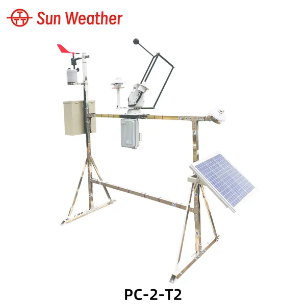PC-2-T2 4G Wireless Complete Industrial Meter Solar PV Weather Monitoring Station With Meteorological Sensor photo-2
