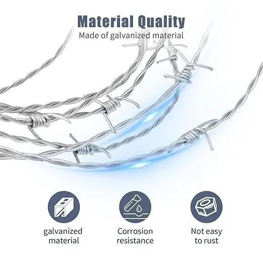 Anti-Climb Wall Spikes With PVC Coated for Fence Security Property Decorative Galvanized Razor Point Barbed Wire photo-2