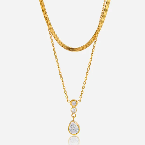 316L Hypoallergenic Stainless Steel Necklace With 18K Gold PVD Coating photo-5