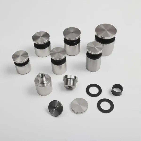Factory Direct SS304 Stainless Steel Glass Holder Standoff 25mm Diameter Satin Finish Heavy Duty for Glass Wall photo-3